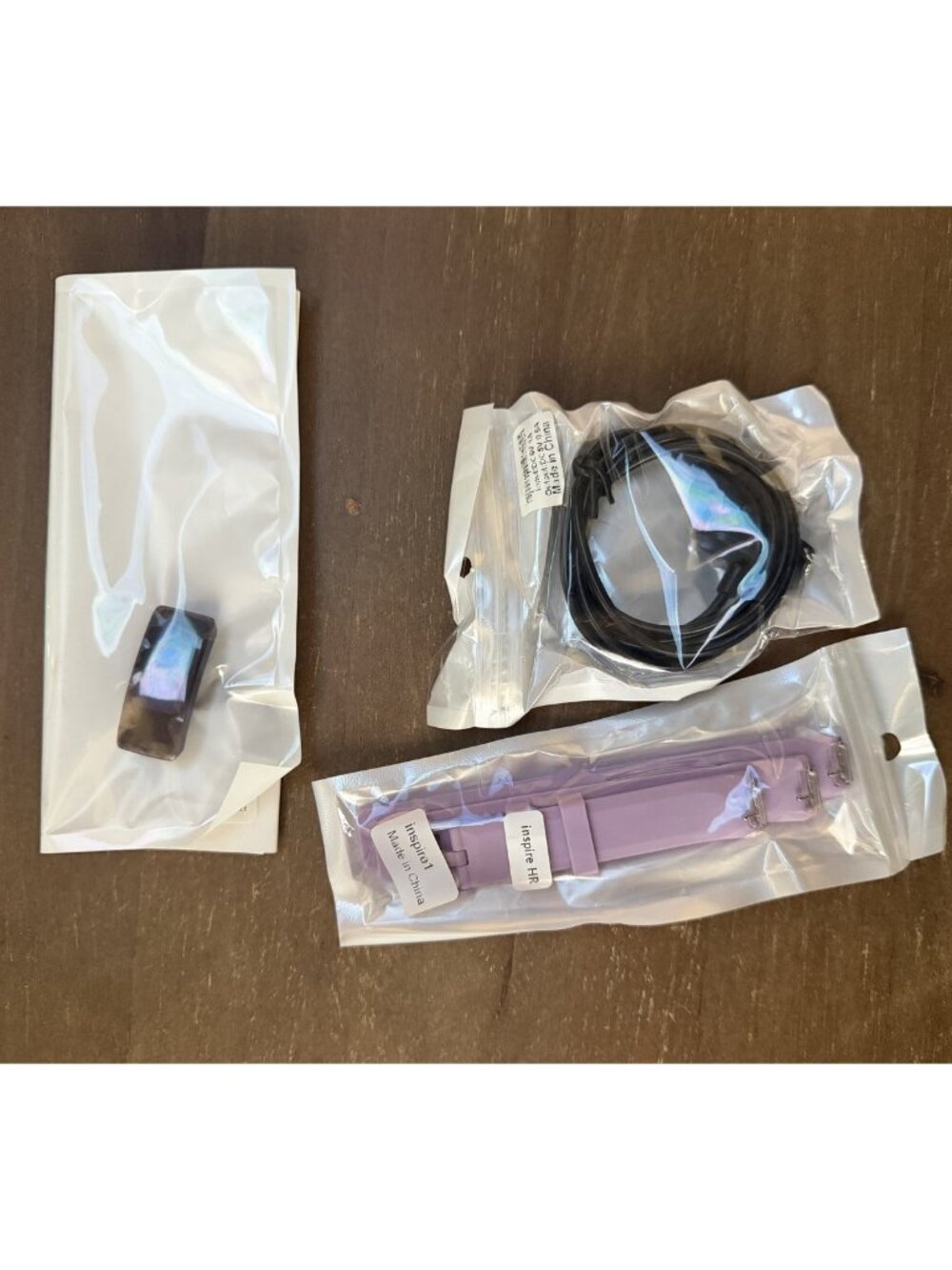Fitbit Inspire HR Lavender Band & USB Cable Accessories Lot
